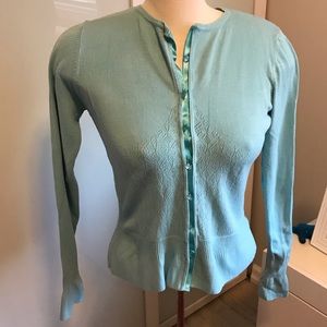 Mantles Cardigan Turquoise/Lt Blue - M